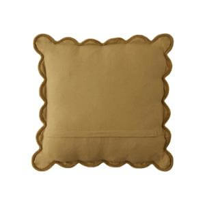 Laura Ashley Scalloped Ochre Yellow Cushion